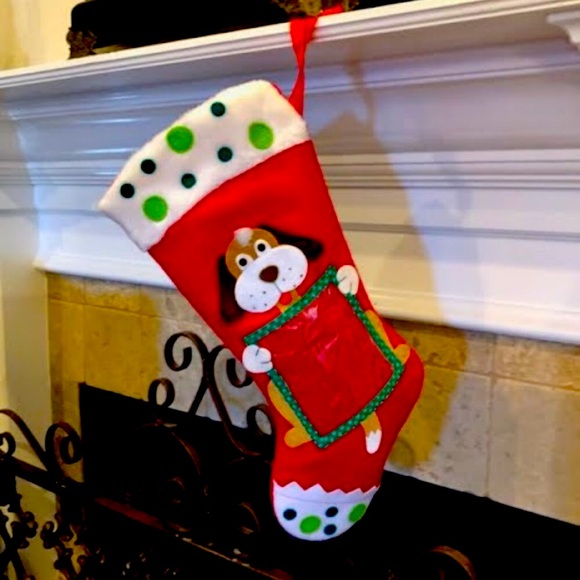NWT ALEXANDRA'S ACCENTS Hand Crafted Hound Puppy Christmas Stocking - Picture 2 of 3